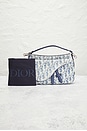 view 9 of 9 Dior Oblique Kasuri Saddle Bag in Blue