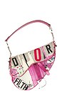 view 1 of 8 Dior Newspaper Saddle Bag in Multi