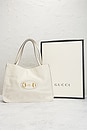 view 10 of 10 Gucci Horsebit Leather Tote Bag in White