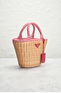 view 4 of 7 Prada Wicker Basket Bag in Neutral