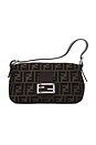 view 1 of 9 Fendi Zucca Mama Baguette Shoulder Bag in Brown