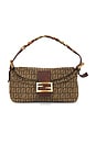 view 1 of 9 Fendi Zucchino Mama Baguette Shoulder Bag in Beige