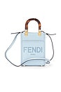 view 1 of 8 Fendi Mini Sunshine Shopper Tote Bag in Light Blue