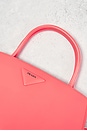 view 5 of 8 Prada Spazzolato Architectural Line Horizontal Handbag in Coral