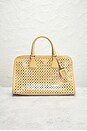 view 2 of 7 Prada Punched Leather Handbag in Beige