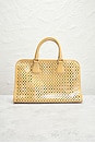 view 3 of 7 Prada Punched Leather Handbag in Beige
