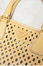 view 5 of 7 Prada Punched Leather Handbag in Beige