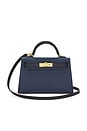 view 1 of 7 Hermes Veau Epsom Kelly 20 Handbag in Indigo