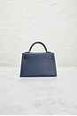 view 3 of 7 Hermes Veau Epsom Kelly 20 Handbag in Indigo