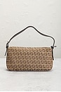 view 3 of 9 Fendi Zucchino Mama Baguette Shoulder Bag in Beige