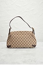 view 3 of 7 Gucci Horsebit GG Canvas Shoulder Bag in Beige