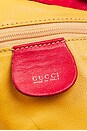 view 5 of 9 Gucci Horsebit Suede Drawstring Bucket Bag in Red