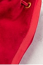 view 8 of 9 Gucci Horsebit Suede Drawstring Bucket Bag in Red