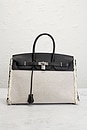 view 2 of 10 Hermes Veau Swift Birkin Fray Fray 35 Handbag in Ecru & Noir
