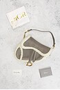 view 9 of 9 Dior Shearling Saddle Bag in Grey