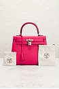 view 8 of 8 Hermes Epsom Kelly Sellier 25 Handbag in Rouge