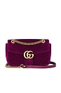 view 1 of 9 Gucci Velvet GG Marmont Shoulder Bag in Fuchsia