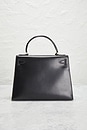 view 3 of 10 Hermes 1987 Box Kelly 28 Handbag in Black