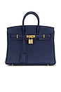 view 1 of 10 Hermes Togo Birkin 25 Handbag in Bleu De Prusse