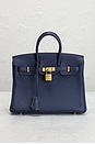 view 2 of 10 Hermes Togo Birkin 25 Handbag in Bleu De Prusse