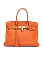 view 1 of 9 Hermes Clemence Birkin 30 Handbag in Orange