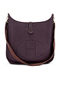 view 1 of 10 Hermes Taurillon Clemence Evelyne GM Shoulder Bag in Purple