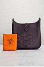 view 10 of 10 Hermes Taurillon Clemence Evelyne GM Shoulder Bag in Purple