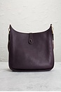 view 3 of 10 Hermes Taurillon Clemence Evelyne GM Shoulder Bag in Purple