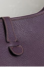 view 9 of 10 Hermes Taurillon Clemence Evelyne GM Shoulder Bag in Purple