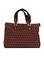 view 1 of 8 Fendi Zucchino Braided Roll Tote Bag in Brown
