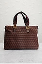 view 2 of 8 Fendi Zucchino Braided Roll Tote Bag in Brown