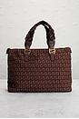 view 3 of 8 Fendi Zucchino Braided Roll Tote Bag in Brown