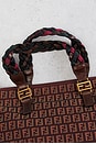 view 6 of 8 Fendi Zucchino Braided Roll Tote Bag in Brown