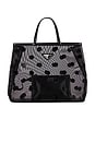 view 1 of 10 Prada Mesh Sequin Polka Dot Tote Bag in Black