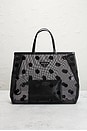 view 2 of 10 Prada Mesh Sequin Polka Dot Tote Bag in Black