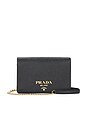view 1 of 8 Prada Saffiano Wallet On Chain in Black