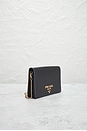 view 4 of 8 Prada Saffiano Wallet On Chain in Black