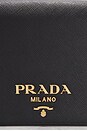 view 5 of 8 Prada Saffiano Wallet On Chain in Black