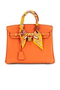 view 1 of 10 Hermes Togo Birkin 25 Handbag in Orange
