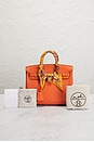 view 10 of 10 Hermes Togo Birkin 25 Handbag in Orange