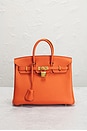 view 3 of 10 Hermes Togo Birkin 25 Handbag in Orange