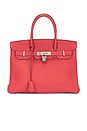 view 1 of 8 Hermes Togo Birkin 30 Handbag in Rouge Casaque