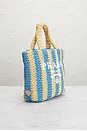 view 4 of 9 Prada Raffia Striped Tote Bag in Neutral