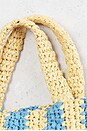 view 8 of 9 Prada Raffia Striped Tote Bag in Neutral