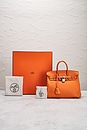 view 10 of 10 Hermes Novillo Birkin 25 Handbag in Orange