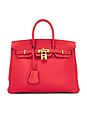 view 1 of 10 Hermes Togo Birkin 25 Handbag in Rouge Pivoine