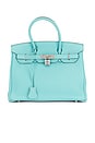 view 1 of 8 Hermes Togo Birkin 30 Handbag in Bleu Atoll