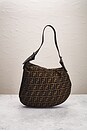 view 2 of 9 Fendi Zucca Oyster Shoulder Bag in Brown
