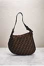 view 3 of 9 Fendi Zucca Oyster Shoulder Bag in Brown