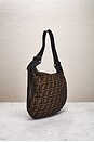 view 4 of 9 Fendi Zucca Oyster Shoulder Bag in Brown